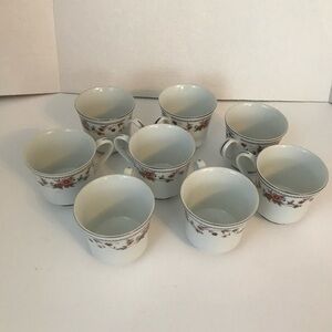 8 Vintage Sheffield Anniversary Porcelain Tea cups